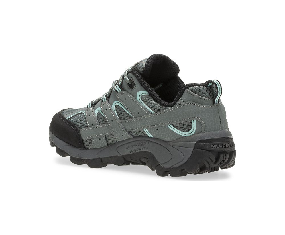 Merrell Hiking Shoes Grey - Moab 2 Low Lace - Kids 21OMWPXKE